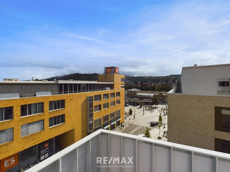 Aussicht von der Terrasse - Wohnung mieten in Esslingen - Morderne und helle Penthousewohnung im Herzen Esslingens