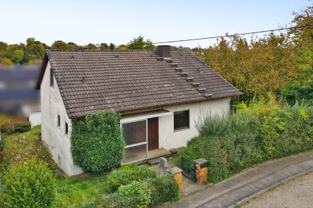 Straßenansicht - Haus kaufen in Heilbronn / Biberach - Sanierungstraum in Biberach – Einfamilienhaus auf sonnigem Eckgrundstück mit großem Garten