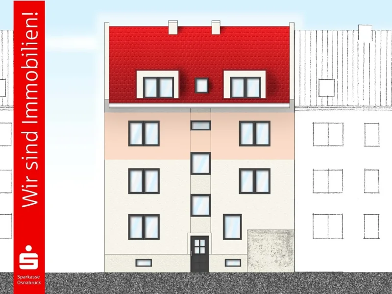 Visualisierung - Wohnung kaufen in Osnabrück - Kernsanierte ETW im 2. OG im KfW 55 Standard