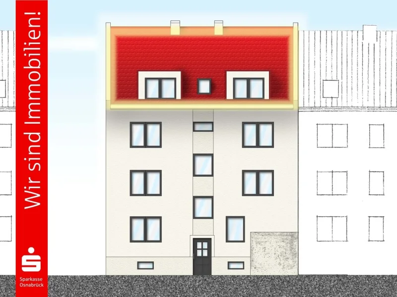 Visualisierung - Wohnung kaufen in Osnabrück - Kernsanierte ETW im DG im KfW 55 Standard