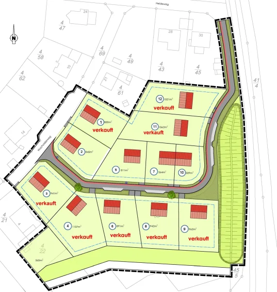 Lageplan Hademstorf_10.2024 - Grundstück kaufen in Hademstorf - Noch 4 Grundstücke frei!Baugrundstücke in naturnaher Lage in Hademstorf! Jetzt Traumhaus planen