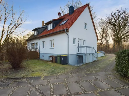 Rückansicht - Haus kaufen in Lindwedel / Adolfsglück - Sanierte Haushälfte in Lindwedel OT Adolfsglück