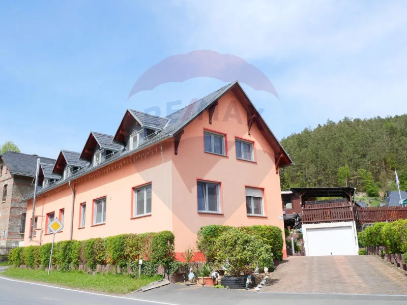Vorderansicht1 - Haus kaufen in Probstzella - Modernes, sparsames Mehrgenerationenhaus im Naturparkdreieck