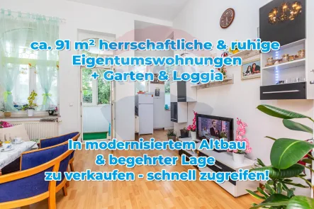 0V3A5574_2 - Wohnung kaufen in Apolda - Herrschaftliche ca. 91 m² 3-Raum-Wohnung in ruhiger Lage mit Garage & Gartenanteil