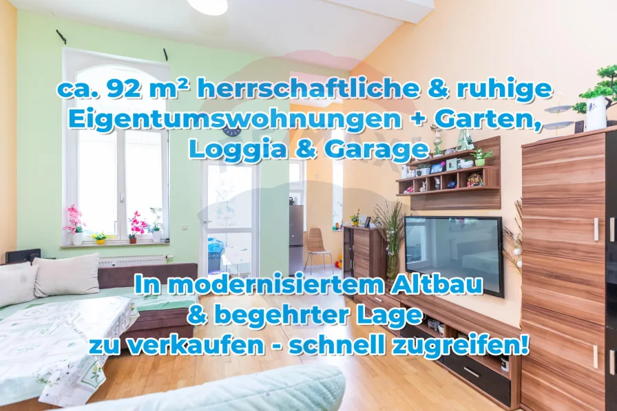 0V3A5447_2 - Wohnung kaufen in Apolda - Herrschaftliche ca. 92 m² 4-Raum-Wohnung in ruhiger Lage mit Garage & Gartenanteil