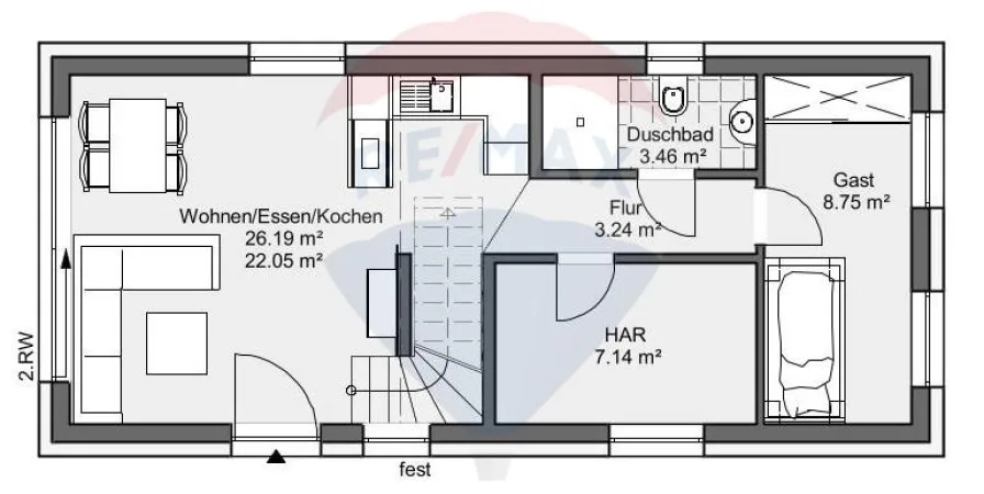 Grundriss EG Schmal