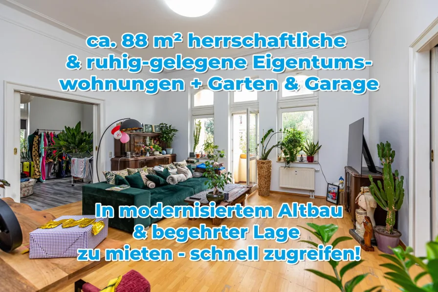 0V3A5542_3 - Wohnung mieten in Apolda - Miete: großzügige ca. 92 m² 3-Raum-Wohnung in ruhiger Lage mit Garage & Gartenanteil