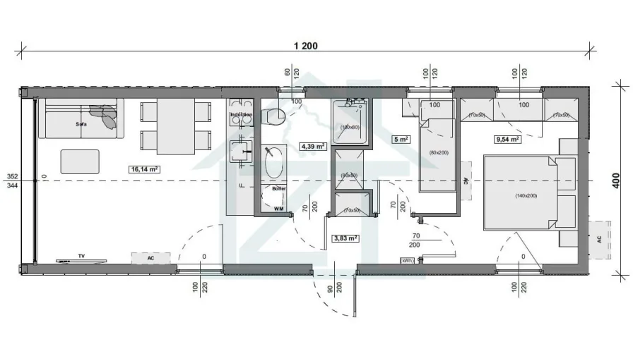 Mini Villa Grundriss groß