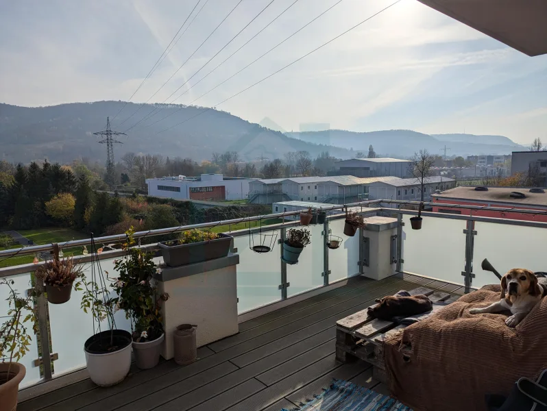 Aussicht vom Balkon