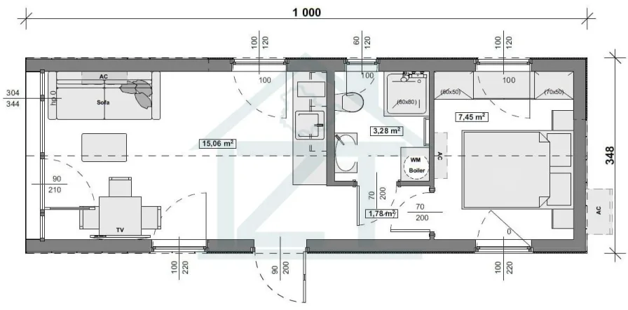 Minni Villa mittel Grundriss