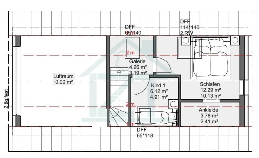 Grundriss DG Schmal