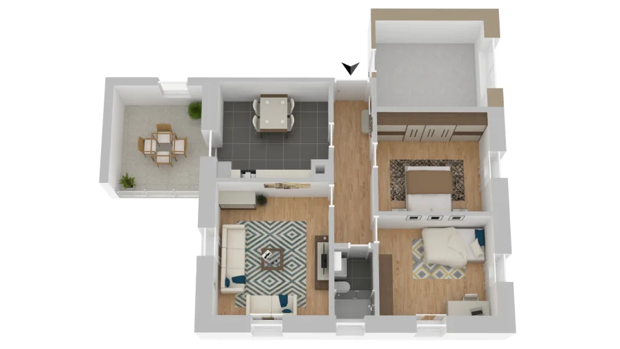 Grundrissplan - Wohnung kaufen in Wehr - Sanierte 3 (+ Mansardenzimmer) Zimmer-Eigentumswohnung in Wehr +++ RE/MAX Weil am Rhein