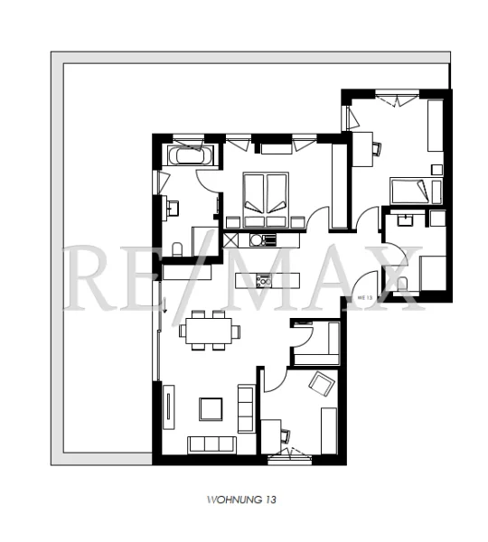 Grundriss_WE13 3. Etage Penthaus