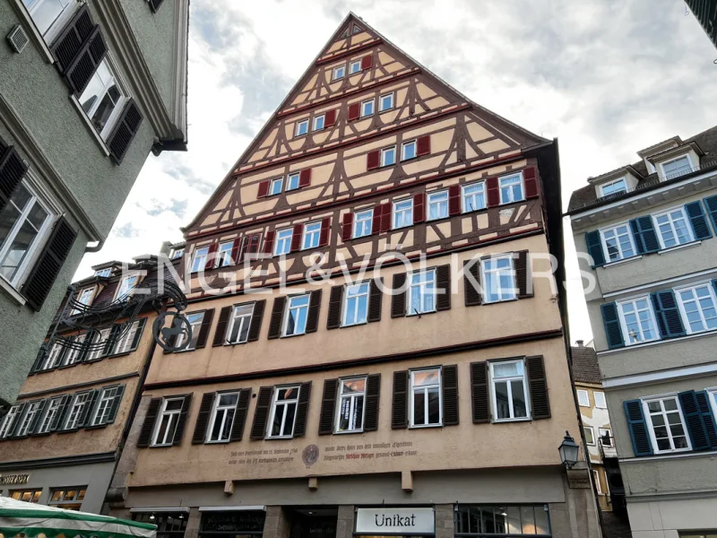 Hausansicht - Haus kaufen in Tübingen - Denkmalgeschütztes Wohn- und Geschäftshaus • Unikat in Marktplatznähe