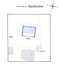 Lageplan mit Baufenster