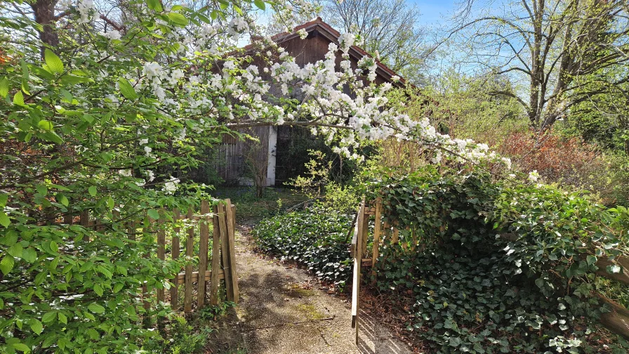 Wunderschöner Garten mit Blick zum überdachtem Grillplatz