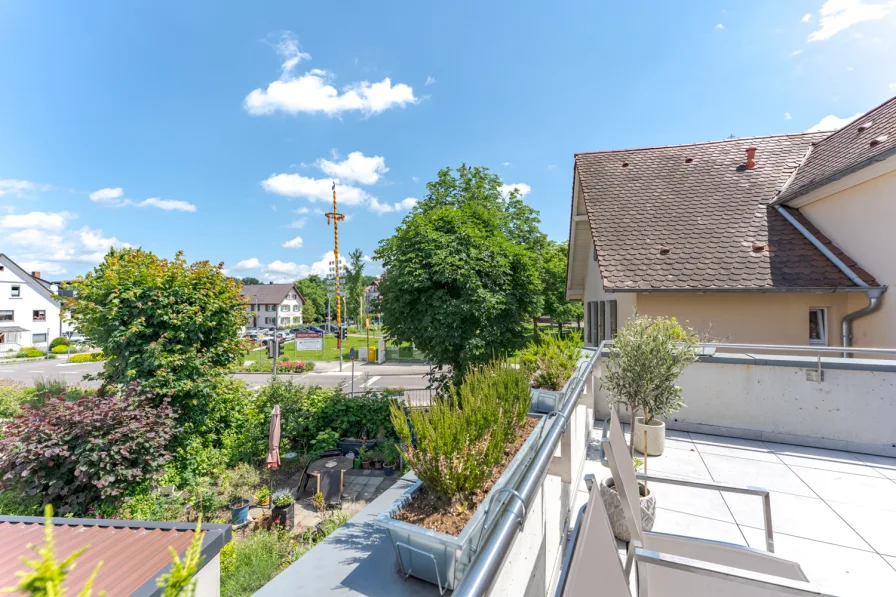 Sicht Dachterrasse-Garten