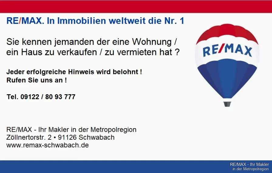 REMAX-Ihr Makler in der Metropolregion Schwabach