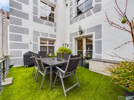 Dachterrasse - Wohnung kaufen in Ansbach - Historie und Moderne, in einer 5-Zi.-Whg. mit Terrasse in absoluter Citylage von Ansbach