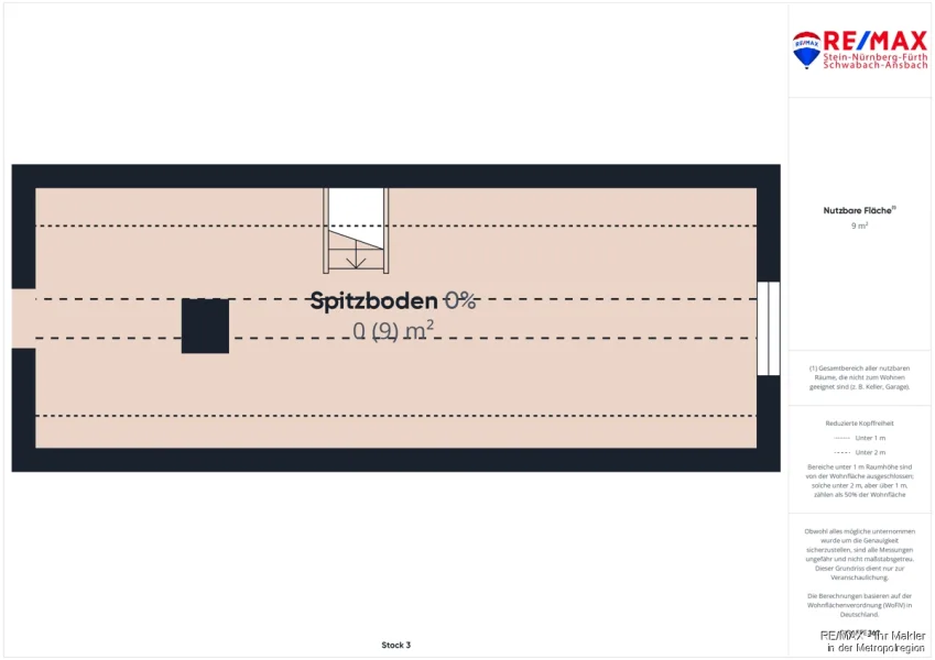 Grundriss Spitzboden