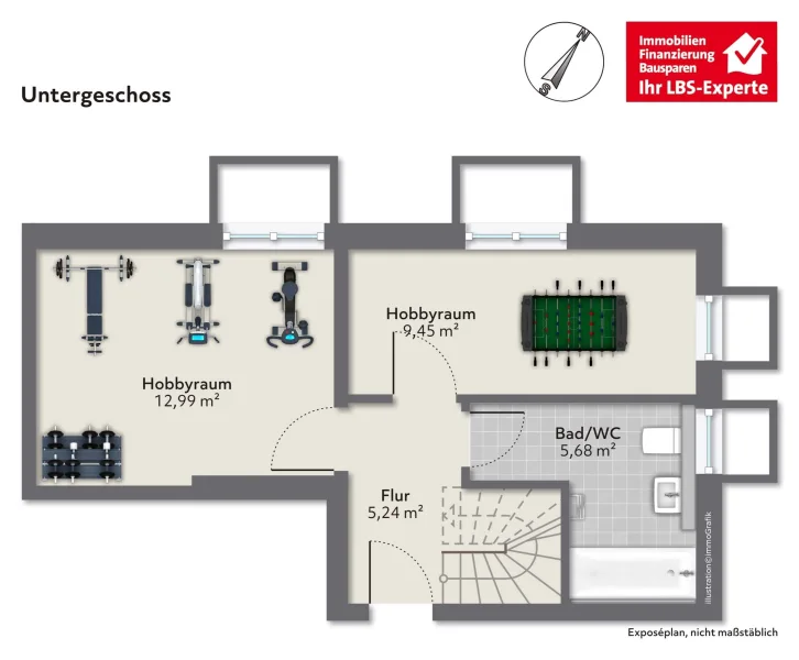 Grundriss UG WE2