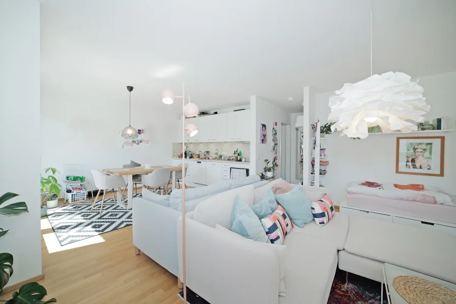 Wohn-Schlafbereich - Wohnung kaufen in München - Modernes Loft-Appartement am Südpark