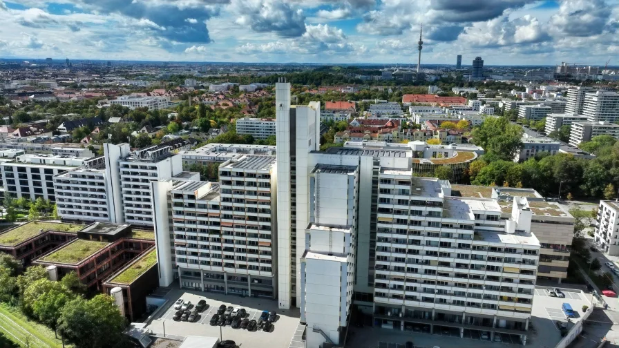 Drohnenansicht - Wohnung kaufen in München - Bezugsfrei, zentral und voller Schwabing Lifestyle