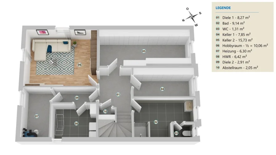 Grundriss Souterrain