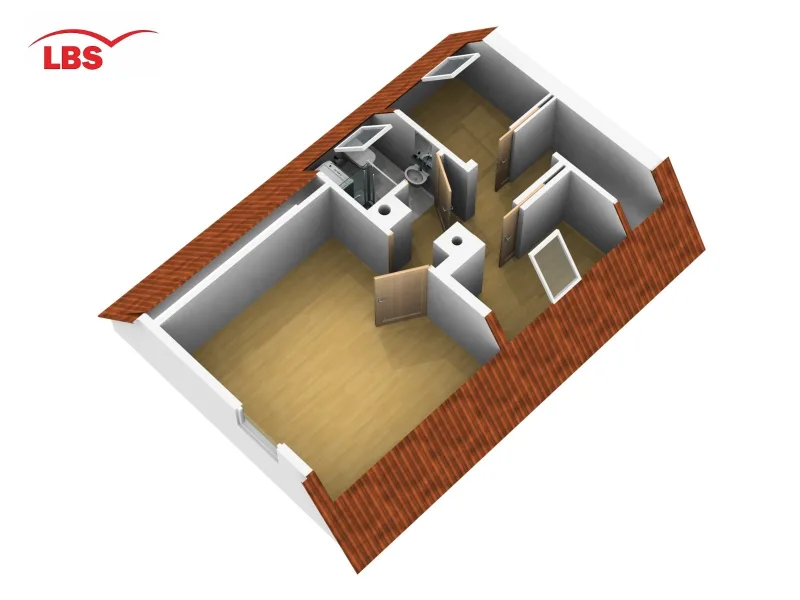 Grundriss Dachgeschoss 3D