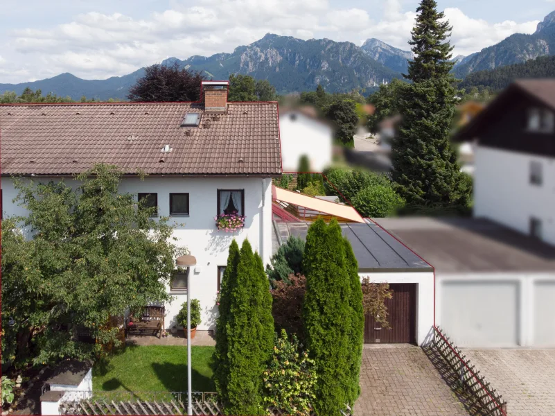 AußenansichtPerspektive2 - Haus kaufen in Füssen - Große Doppelhaushälfte in Erstklassiger Lage von FüssenLeben zwischen Seenparadies und Bergwelten