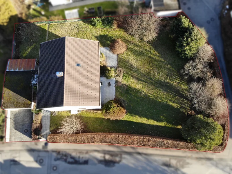 Vogelperspektive - Haus kaufen in Kempten - Franzosenbauer-Kempten: Freistehendes Einfamilienhaus auf 1000 m² Grundstück