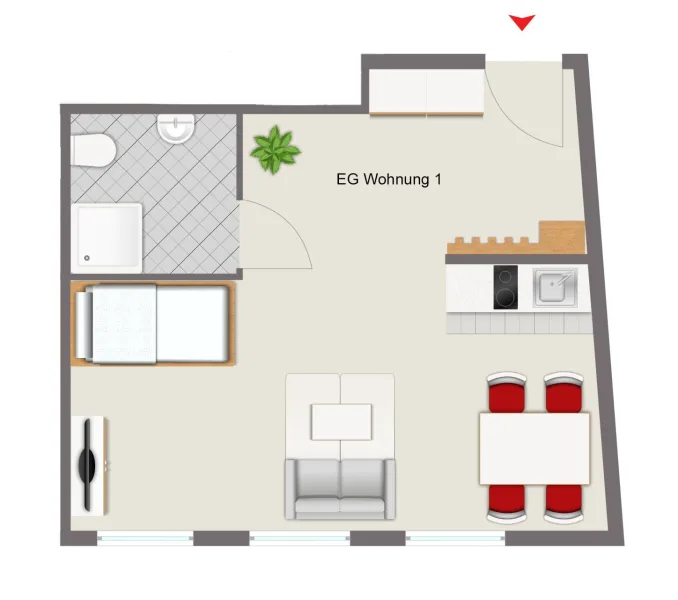 EG Grundriss Wohnung 1