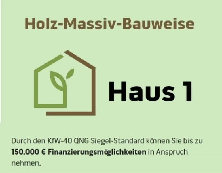 Logo Haus 1 mit KfW Hinweis