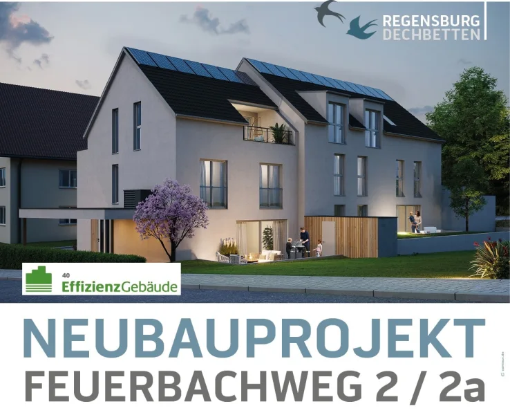 neubauprojekt - Haus kaufen in Regensburg - Großzügige Doppelhaushälfte in Dechbetten