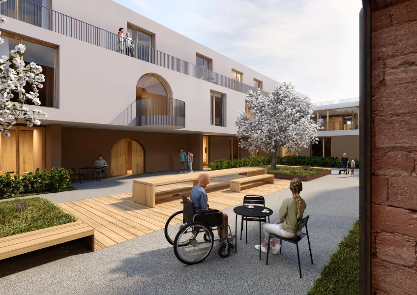 Visualisierung Innenhof - Wohnung kaufen in Uettingen - Seniorenzentrum Uettingen - An den Höfen