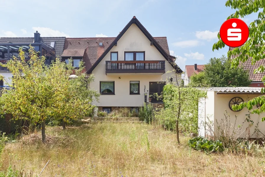 Titelbild - Haus kaufen in Nürnberg - Freie DHH/ Zweifamilienhaus mit Doppelgarage u. Baugrundstück in Gebersdorf