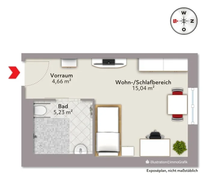 Erdgeschoss - Pflegeapartment Nr. 12