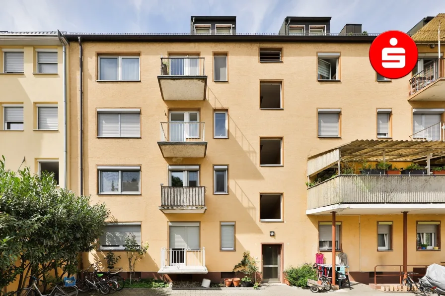 Titelbild - Wohnung kaufen in Nürnberg - Goldrichtig! Ruhige und helle 2-Zimmer-Wohnung nähe Stadtpark mit Garage und Balkon!