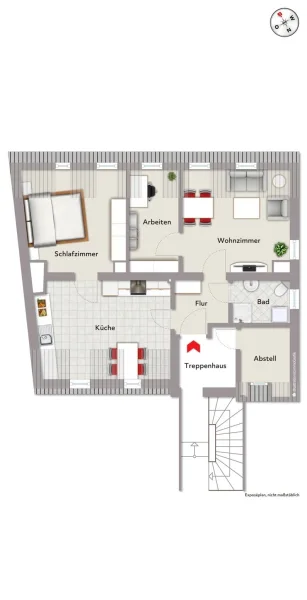 Grundriss - DG - WE 7 hinten