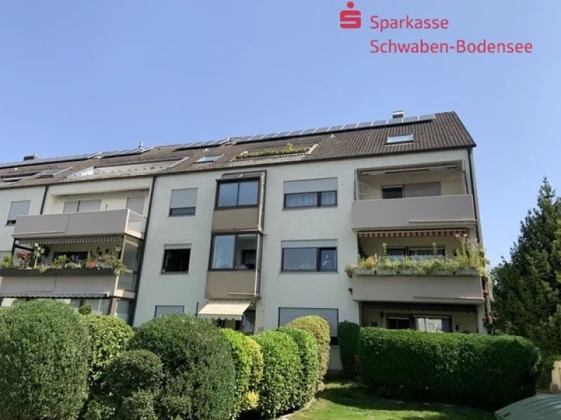 Westseite mit Balkonen und Loggia - Wohnung kaufen in Augsburg - 2-Zimmerwohnung in unmittelbarer Nähe zum Klinikum - frei!