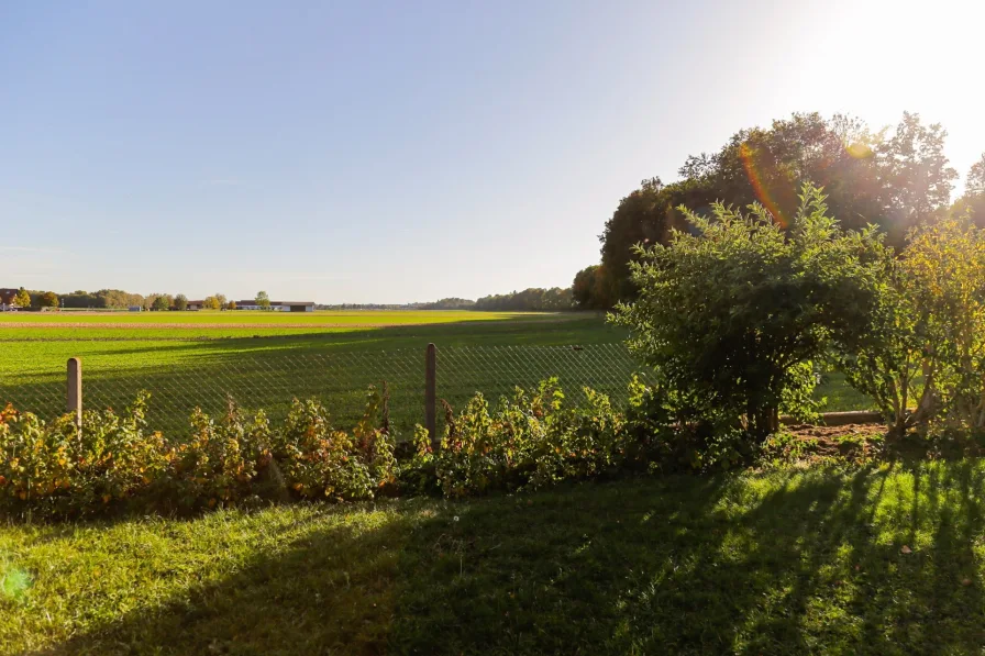 Ausblick aus dem Garten nach Süden