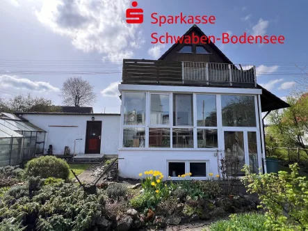 Hausansicht Garten - Haus kaufen in Welden - Charmantes Wohnhaus Mitten in Welden