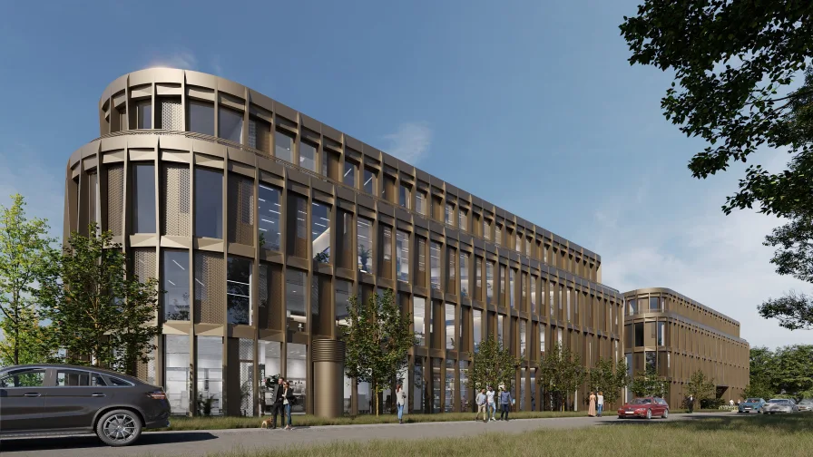 Außenansicht - Büro/Praxis mieten in Augsburg - Neubau: Hochwertige Büroflächen in zentraler Lage - Flächen zwischen 240 - 500 m²