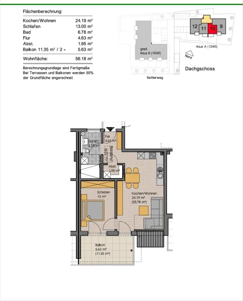 Grundriss Wohnung Nr. 10