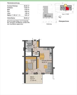 Grundriss Wohnung Nr. 6 - Wohnung kaufen in Egg - Wohnanlage in Egg a. d. Günz