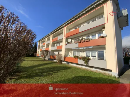 Südseite - Wohnung kaufen in Lindau - 3 Zimmer Wohnung mit Balkon Lindau