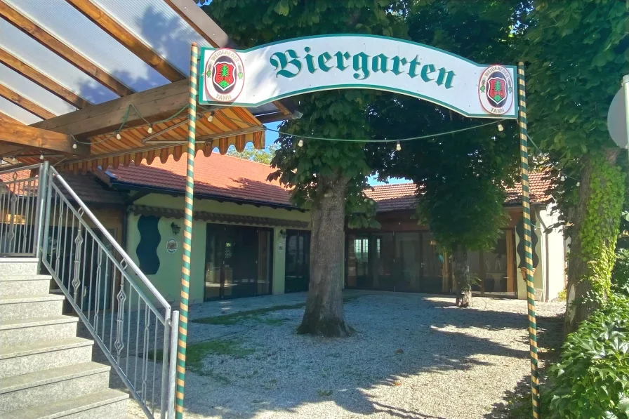 Eingang Biergarten