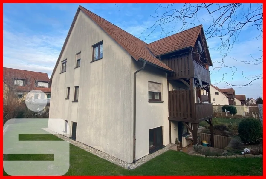 Süd-West-Ansicht - Wohnung kaufen in Markt Erlbach - Markt Erlbach – schöne 3-Zi.-ETW in zentrumsnaher und ruhiger Lage