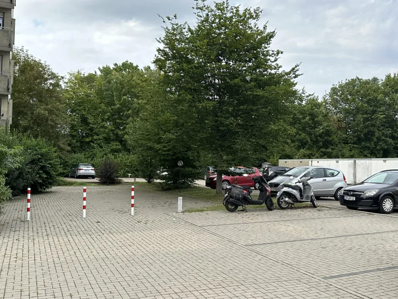 Blick zu den Parkplätzen