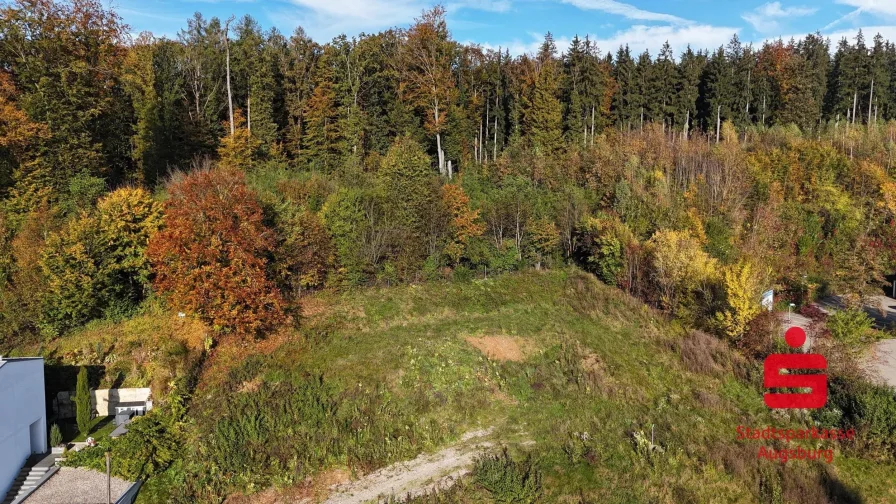 Grundstück - Grundstück kaufen in Augsburg - Baugrundstück mit Bergblick am Waldrand